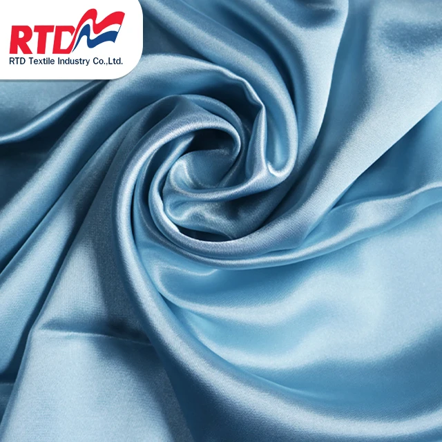 RTD Satin Crepe 100% Polyester Fabric - Light Blue WD1152