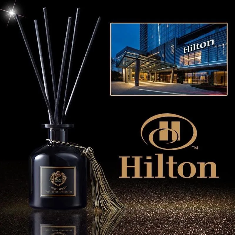 Air Freshener Reed Diffuser With Black Rattan Stick. Hotel Smell Odor Eliminator Home Fragrance. Essential Oil Diffuser
