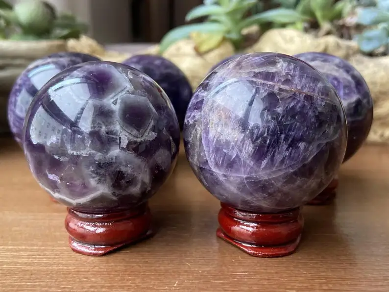 Natural Amethyst  Spheres Ball  Crystal Sphere Gemstone Ball Healing Sphere From elegant agate