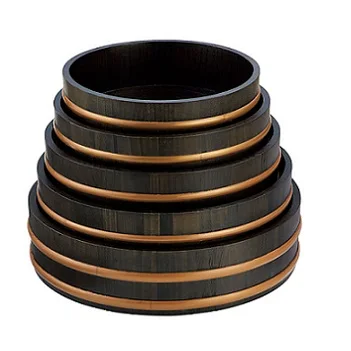 Japanese food black round resin plate for restaurants and hotel looking for distributor in Finland wooden sushi tray