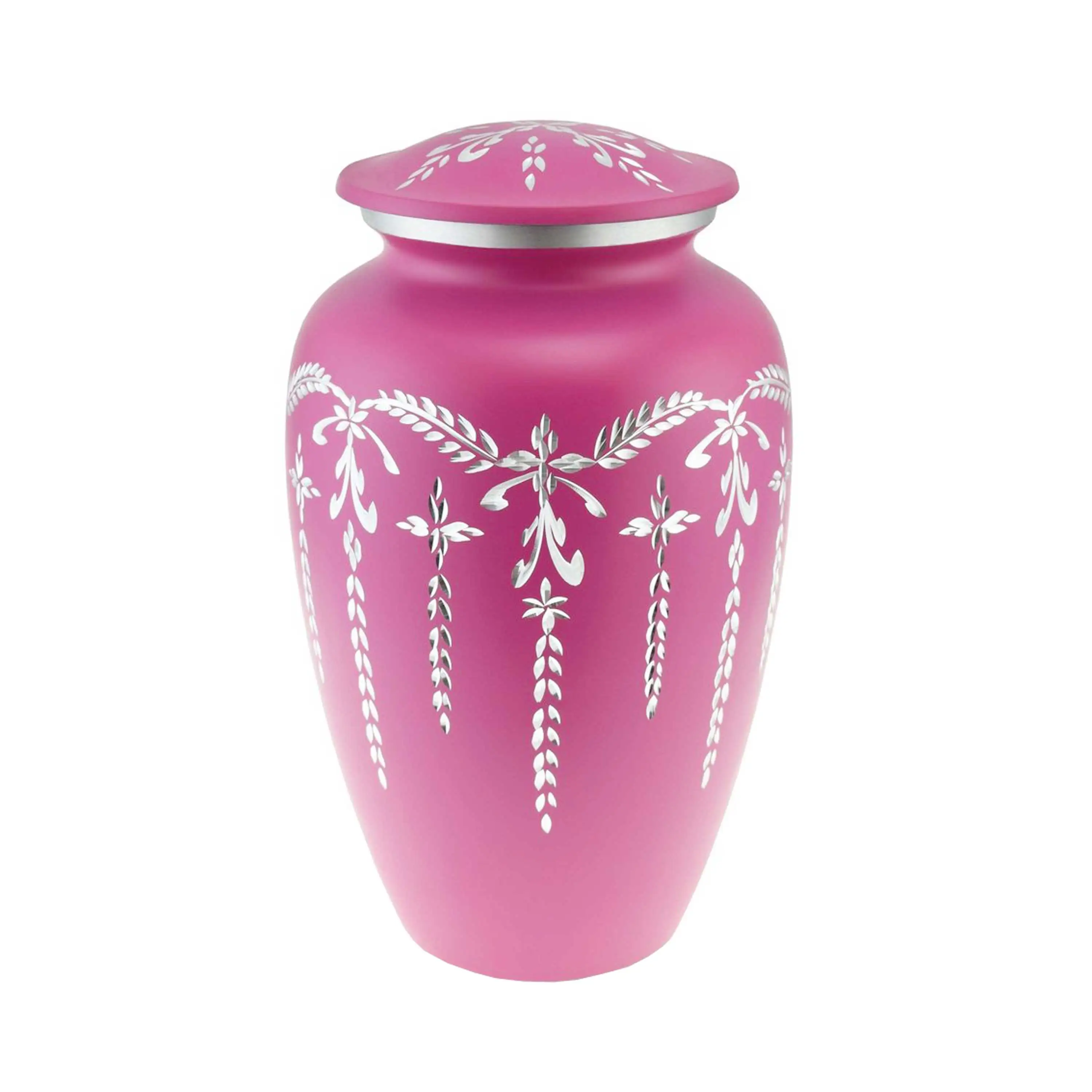 Light Teal Clouds Floral Engraved Classic Urn Hot Selling Beautiful Shimmering Charcoal Urn Great Quality Handicraft at Best Who