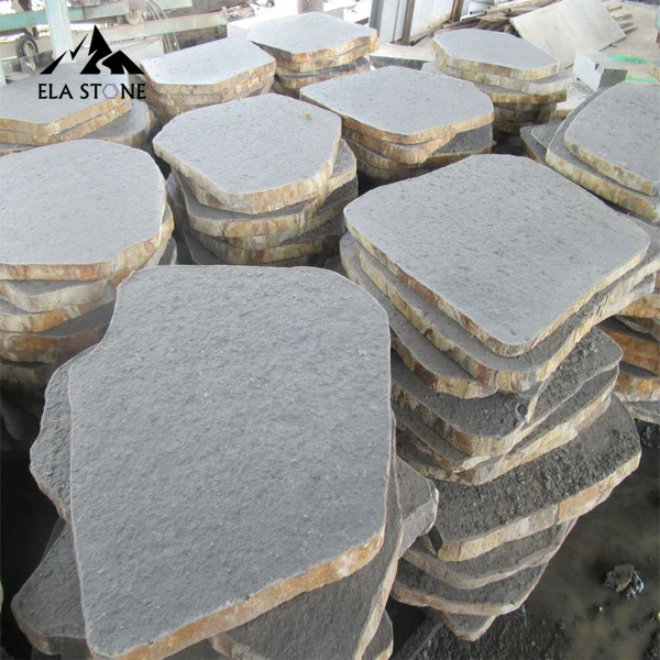 Черный Базальтовый лавовый камень, вулканическая каменная плитка-черный вьетнамский базальтовый камень оптом