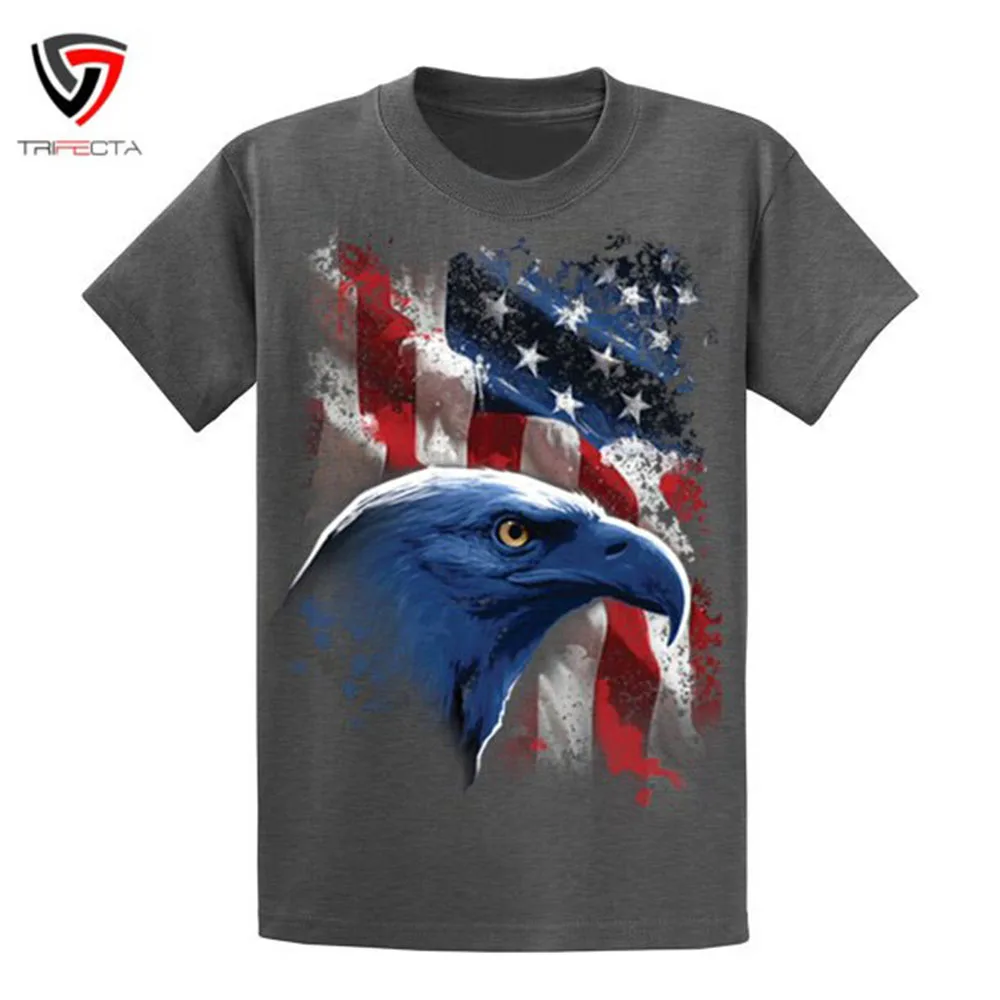 American Patriotic USA Eagle in Front of American Flag T-shirt