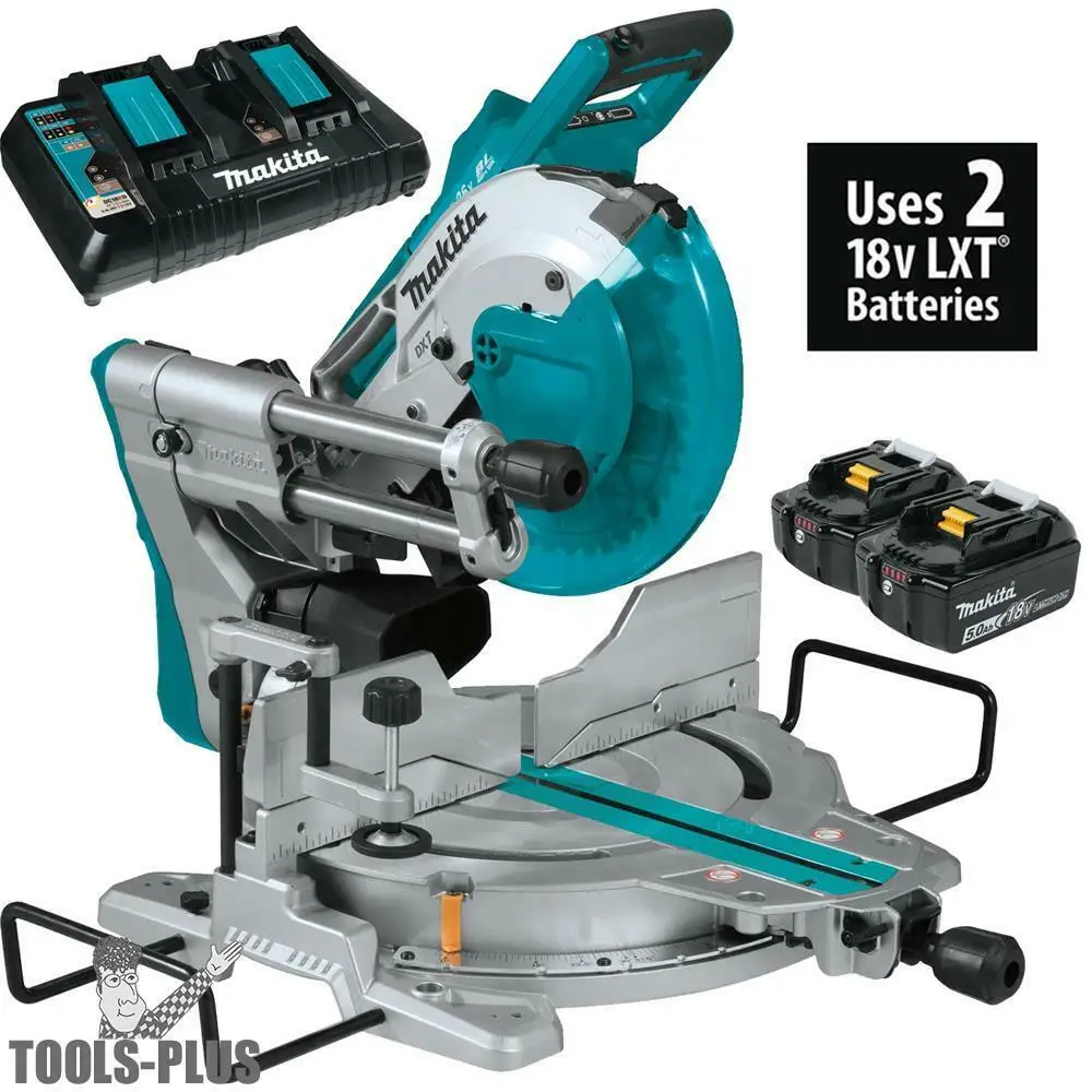 
Makitas LS1019L 10 Dual-Bevel Sliding Compound Miter Saw with Laser 