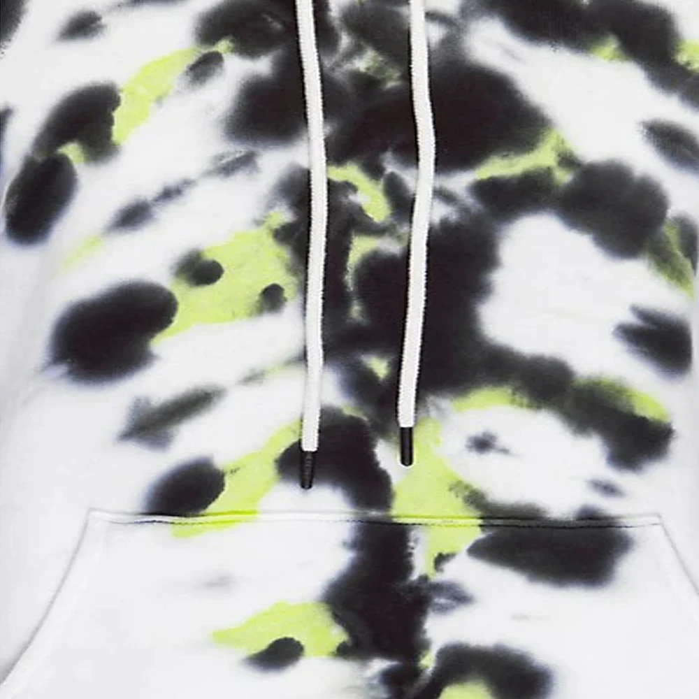 Высококачественный пуловер с капюшоном и принтом на завязках