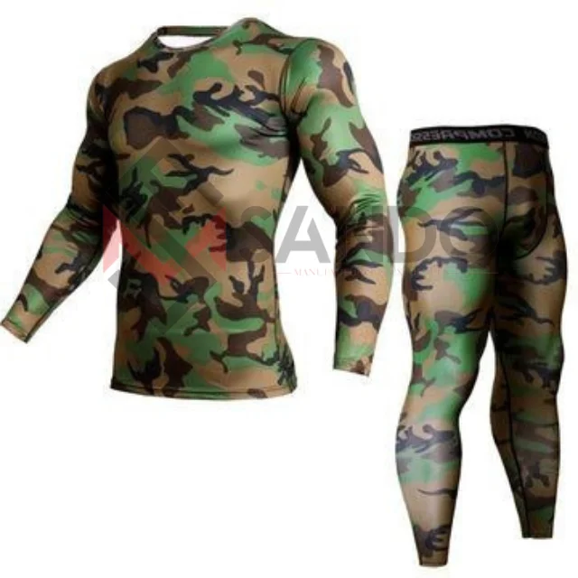 Wholesale High Quality Mens Gym mma rash guard with Custom Logo Design Elastic Waist pants rash guard for men