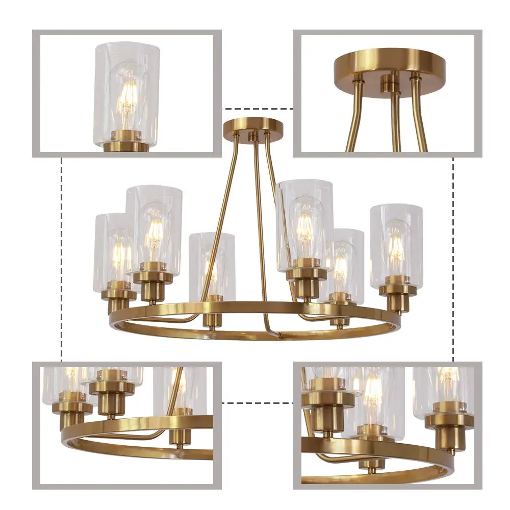 iron antique reproduction chandeliers lamp with 6 lights