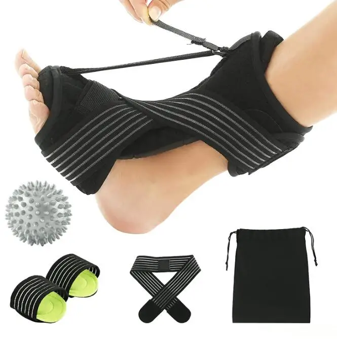 Foot Orthosis Corrective Foot Drop Adjustable Ankle Foot Orthosis Set with Massage Ball