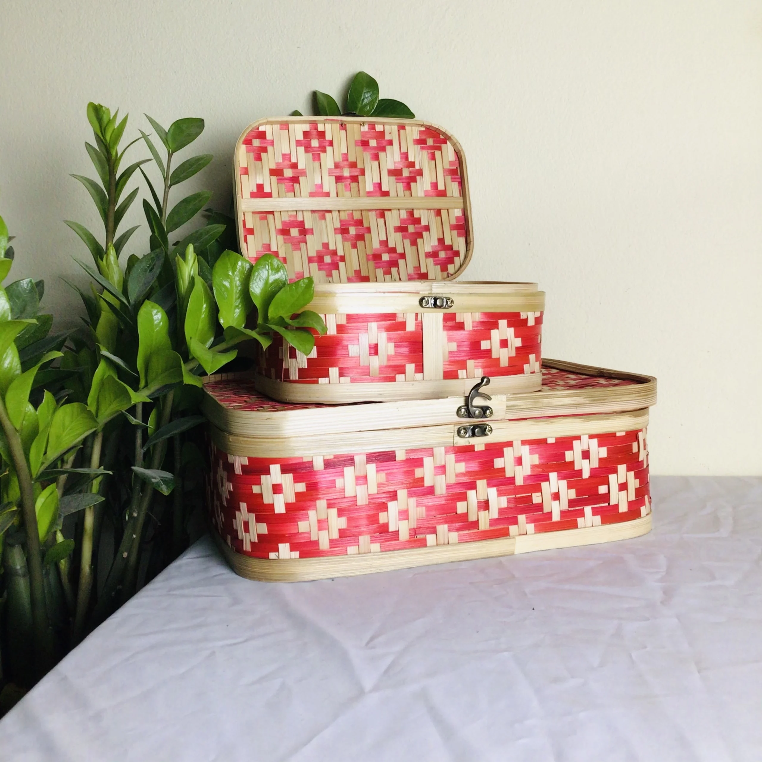 Bamboo box - eco friendly rattan  box from Vietnam handicraft creative convenient for home kitchen living room bedroom
