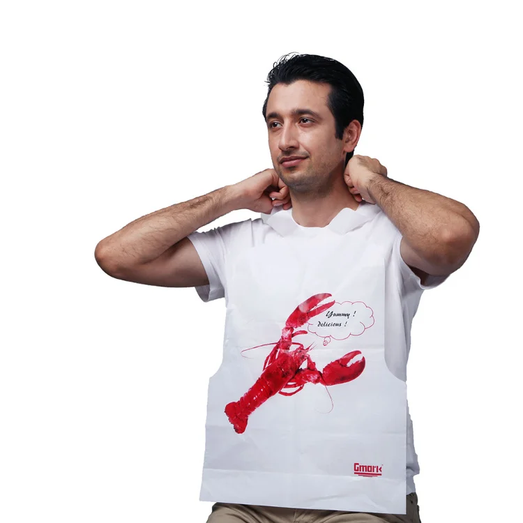 Disposable Plastic Lobster Bibs Crawfish Bibs Crab Feasts Bibs - Keep Clothing Clean Direct from Vietnam Manufacturers Storage