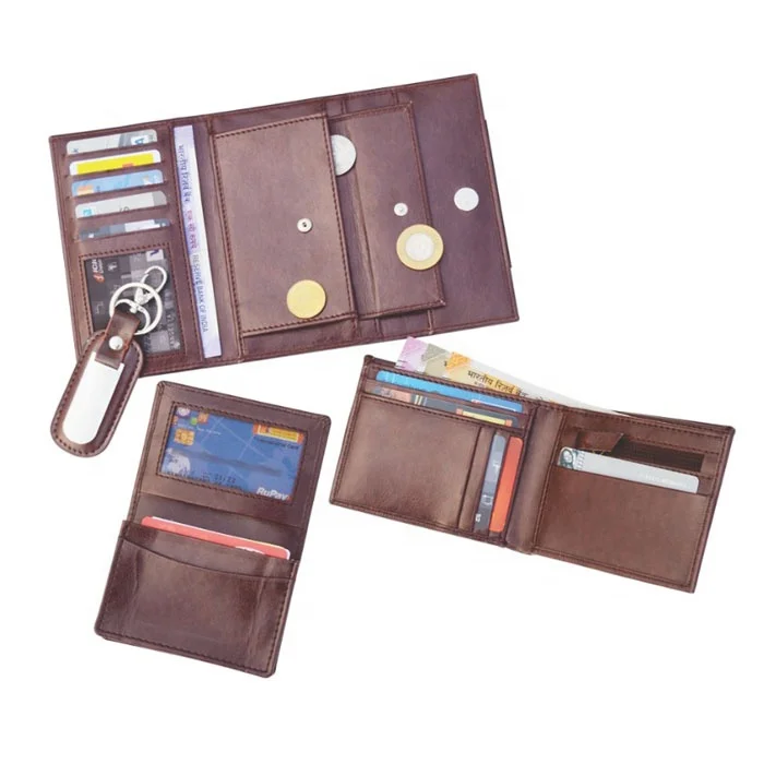 Wholesale Premium Trending Best Quality Wholesale Cheap Price Manufacturer Leather Brown Color Gents Wallet Ladies Wallet