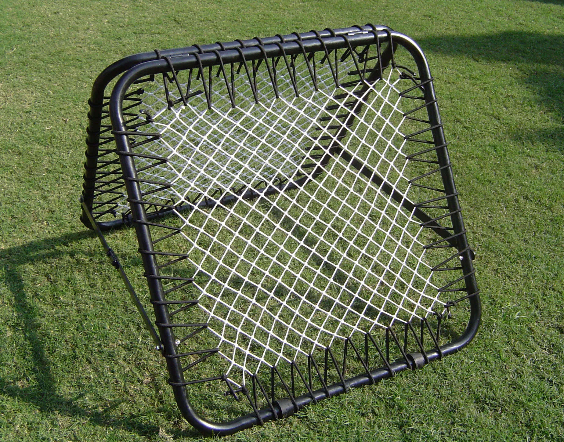 Pepup Double Soccer Rebounder /  Tchoukball with PP net, Mild Steel, Football Soccer Sports Training Reflex 88x88 cms