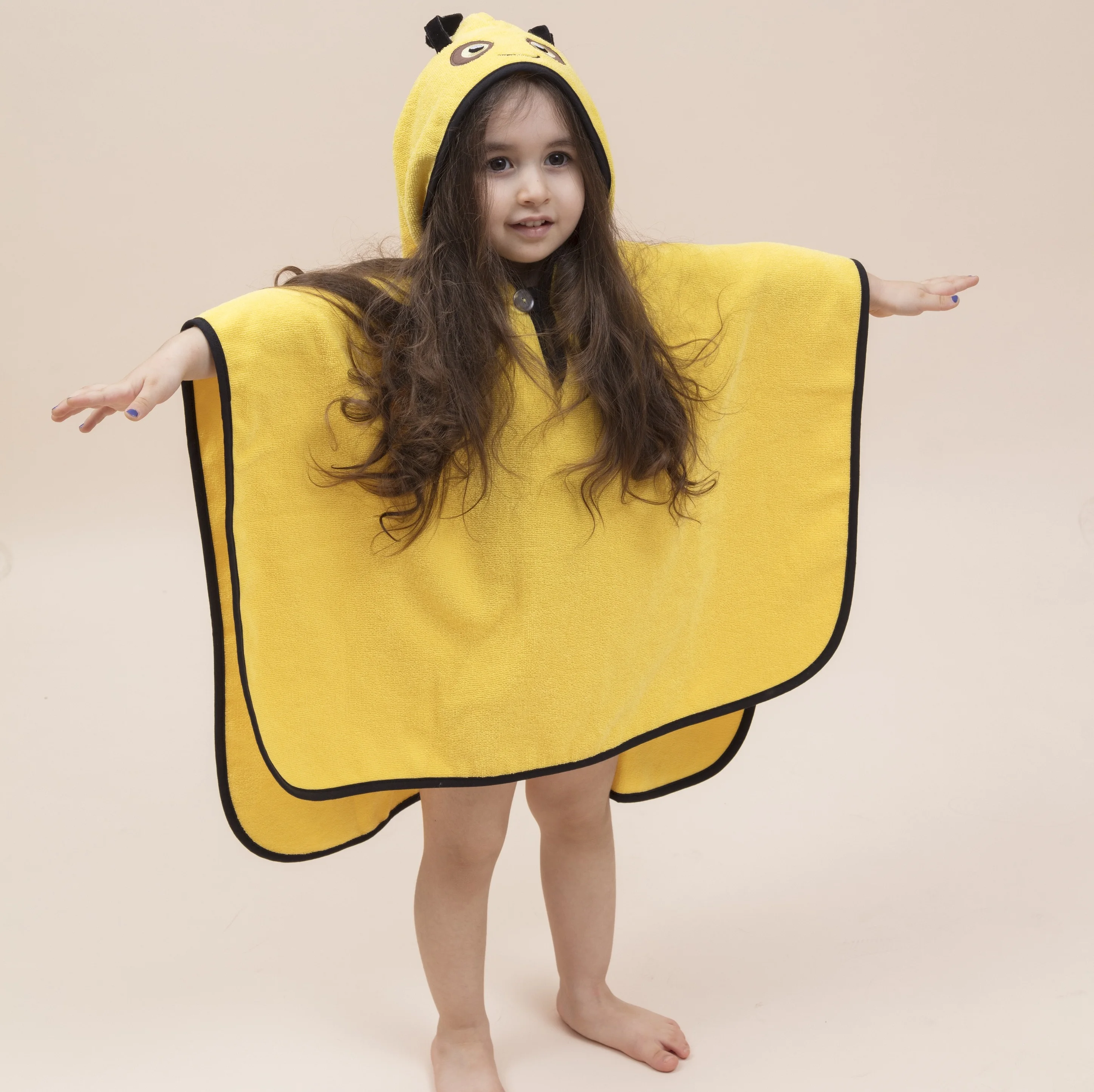 
 Хлопковое махровое пончо для младенцев и детей  