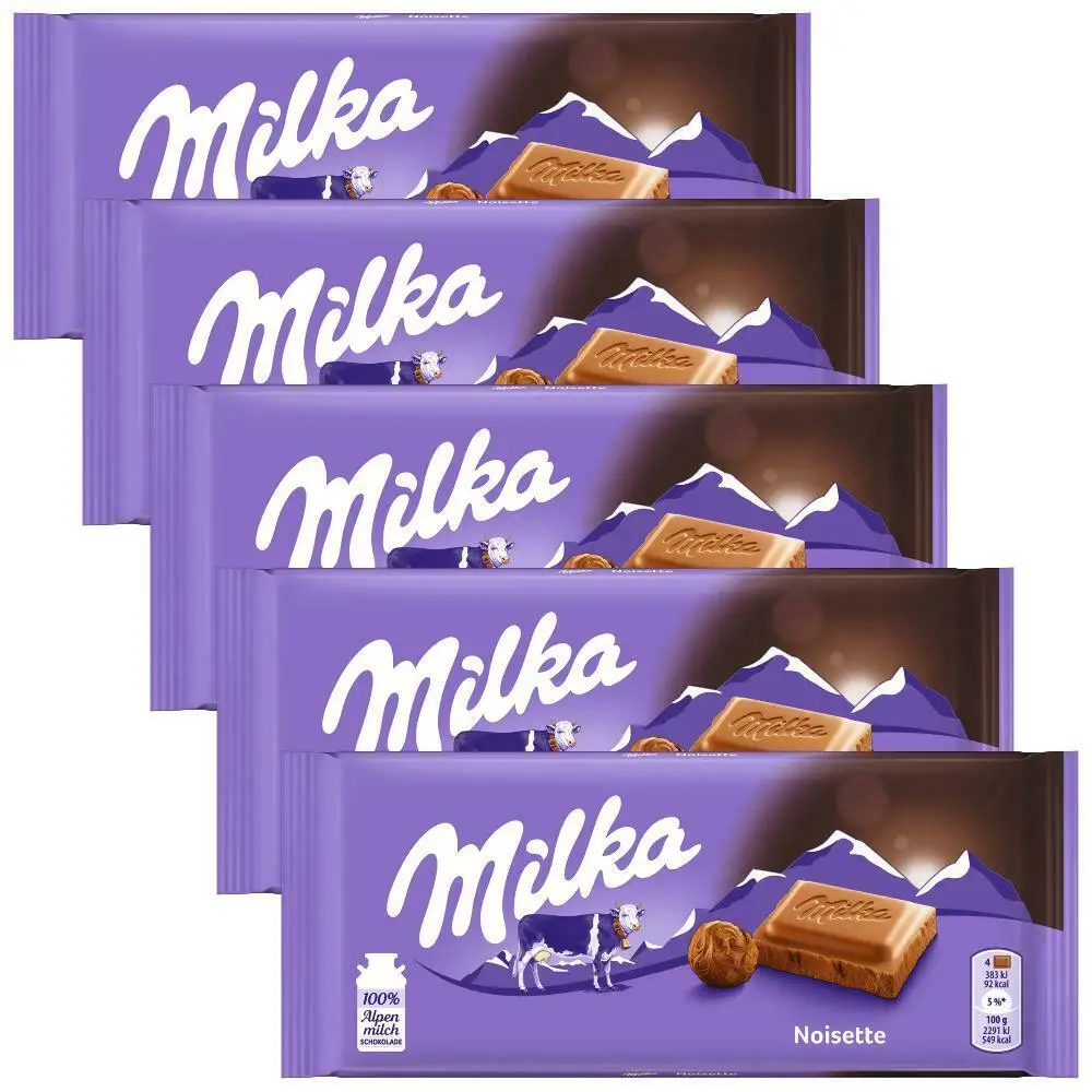 Недорогой шоколадный десерт Milka Альпийский молочный шоколад 100 г