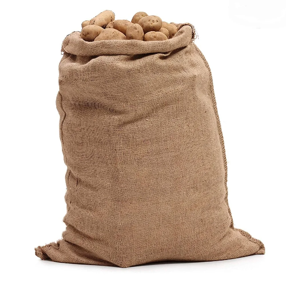 Wholesale  Eco Friendly Custom Printed Used Gunny Bag Jute Sack for Rice Sugar Coffee and Other Grain Products  from Bangladesh