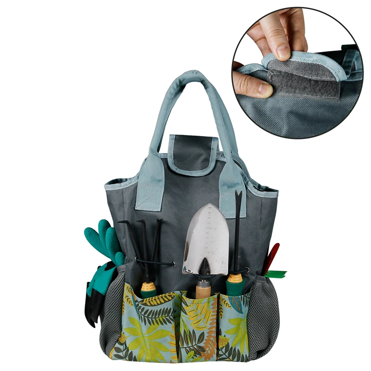 Hot Sale Durable 600D Oxford Cloth Large Capacity Comfortable Handle Multiple Pockets Garden Tool bag