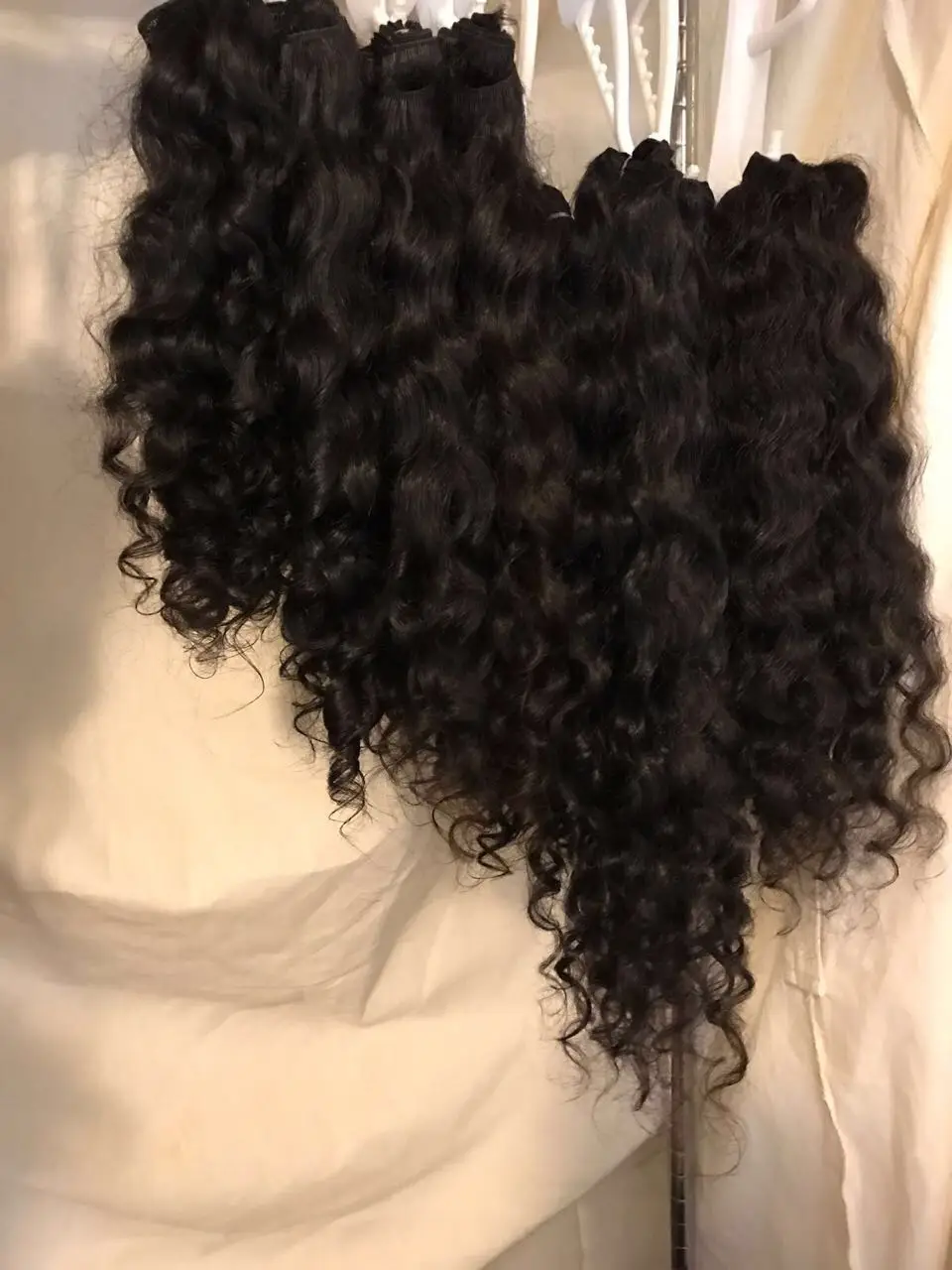 Premium Quality Tangle free hair virgin hairBundles Reasonable Price Curly Human Hair extensions Expertly Made Raw Indian Hair