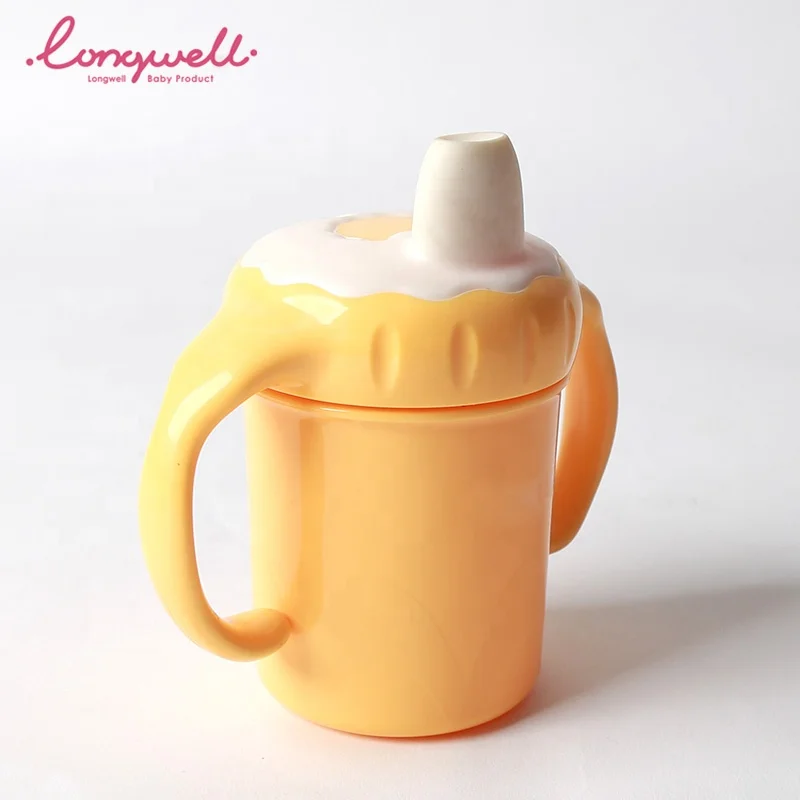 Training Spouted Cup TPE Mouth Kids Water Bottle School Toddlers Customize Logo Manufacturer Plastic Kids Handled Drinking Cup