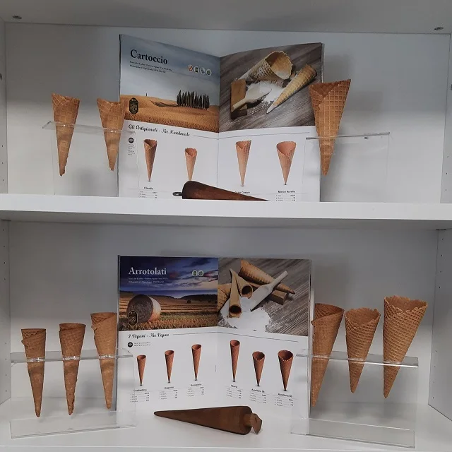 Премиум сахарные конусы для мороженого итальянского качества AURELIANO H.145 - D.56 GELATO