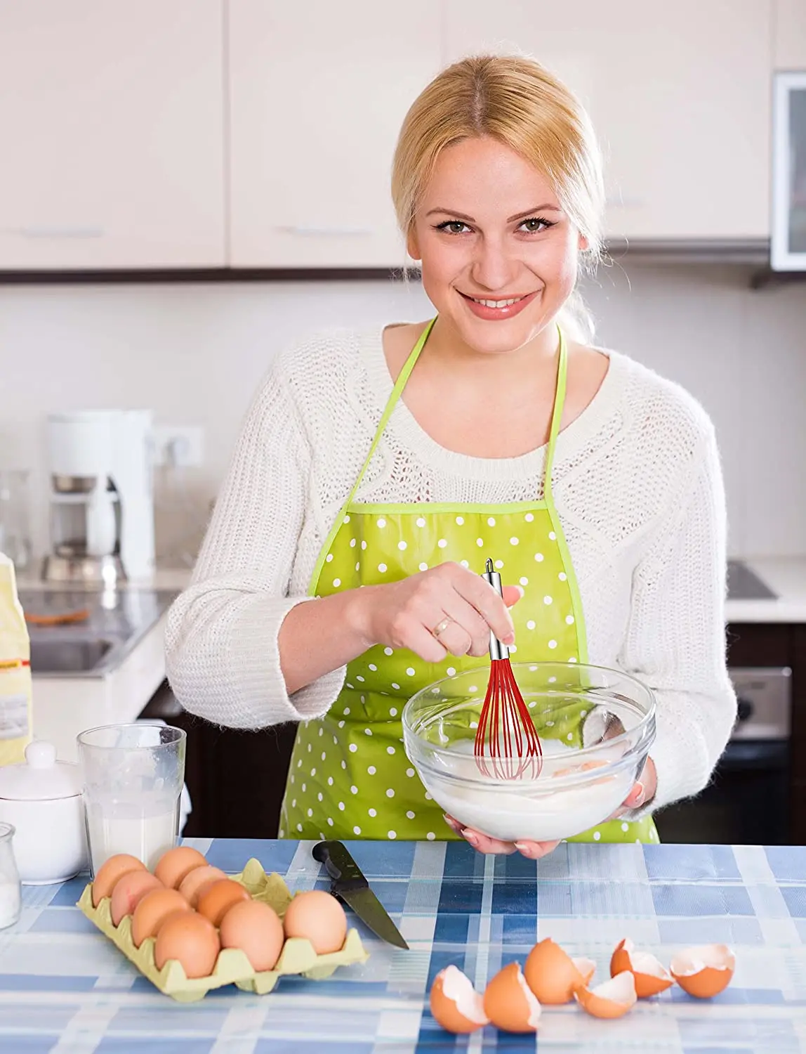 Existing High Quality 12 Inch Silicone Whisk With Stainless Steel Handle