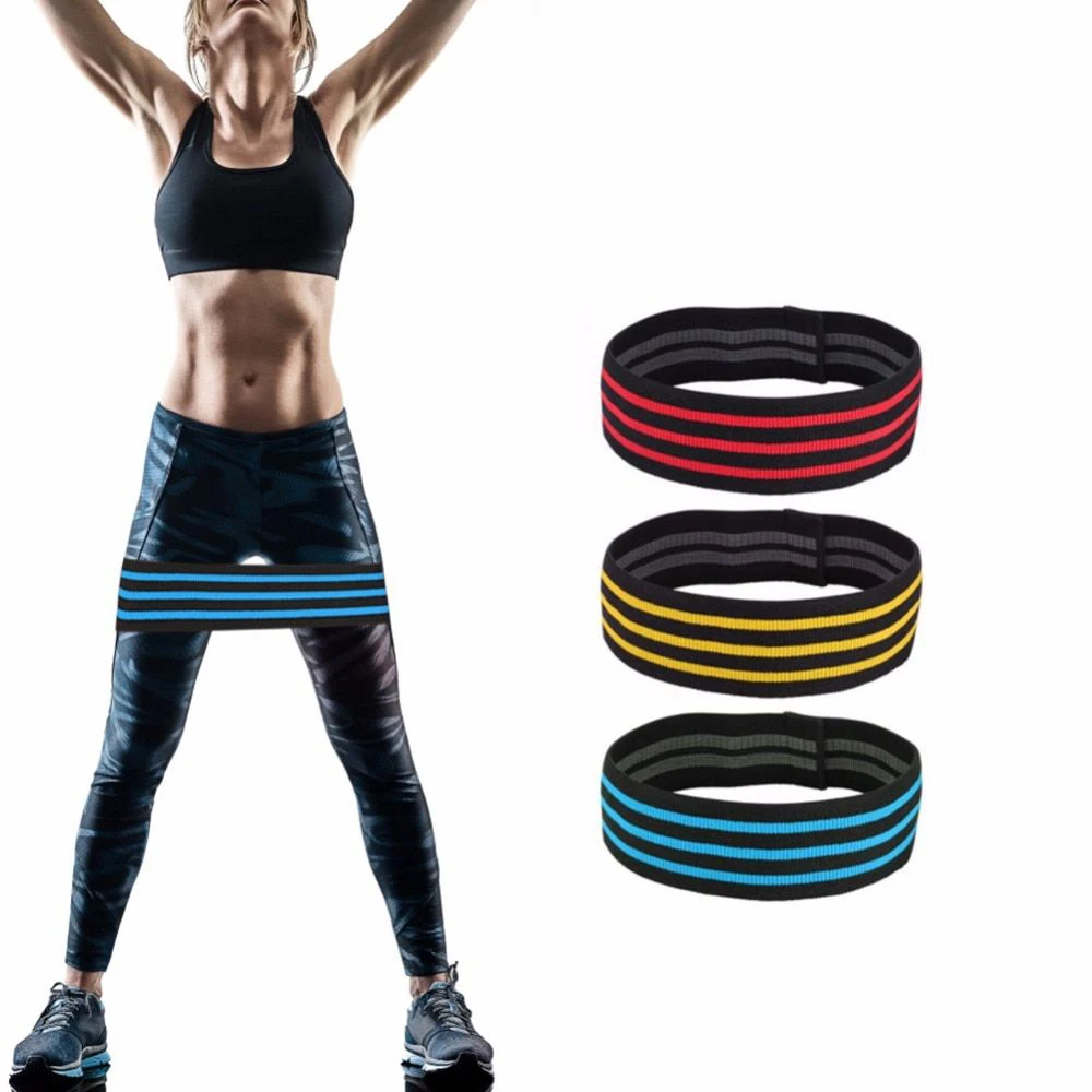 Custom Logo Yoga fitness workout Gym Elastic Booty Hip Bands for Legs Strength Training Belt