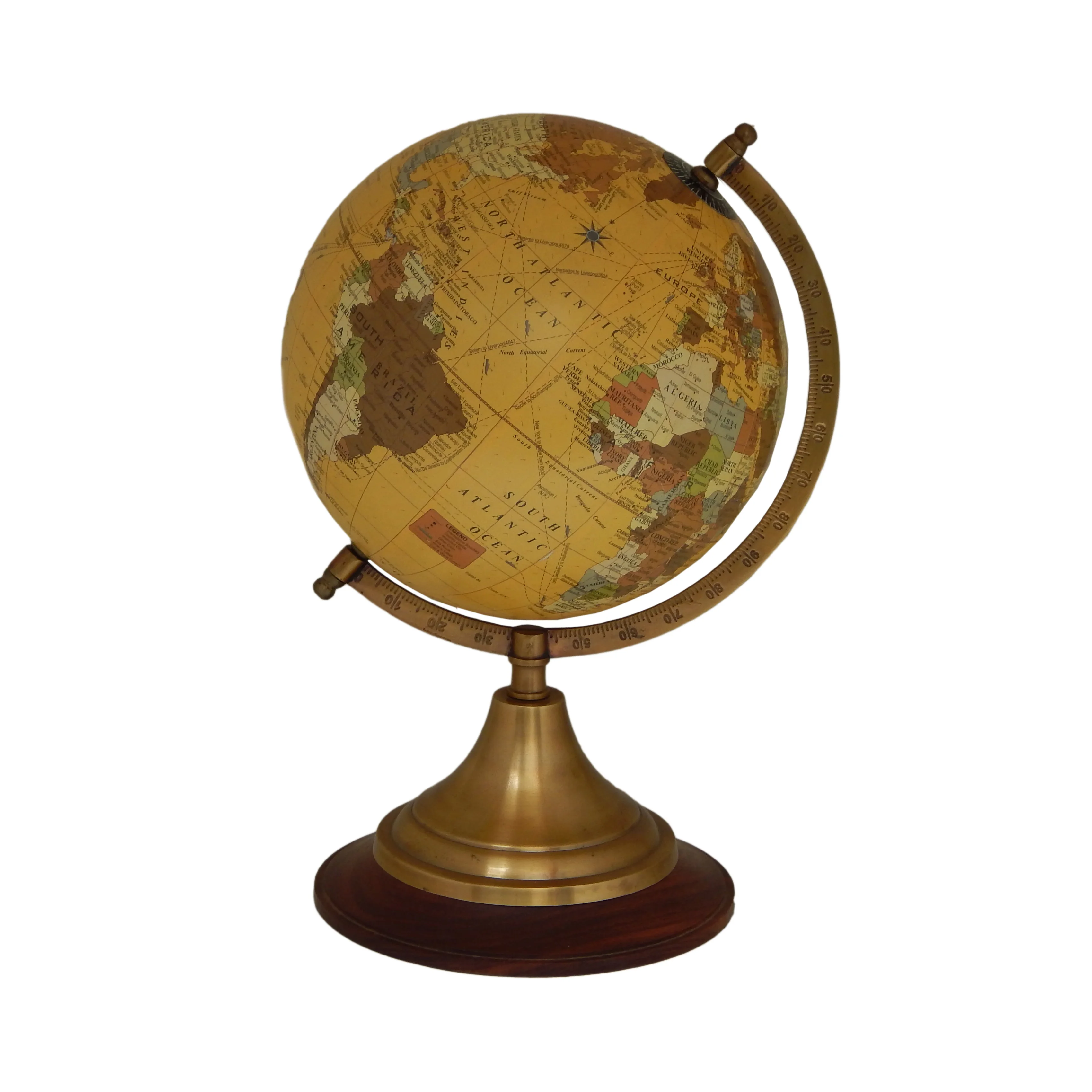 Top selling Desktop Decorative World Globe Aluminium Globe with ring Educational Globe Wholesale