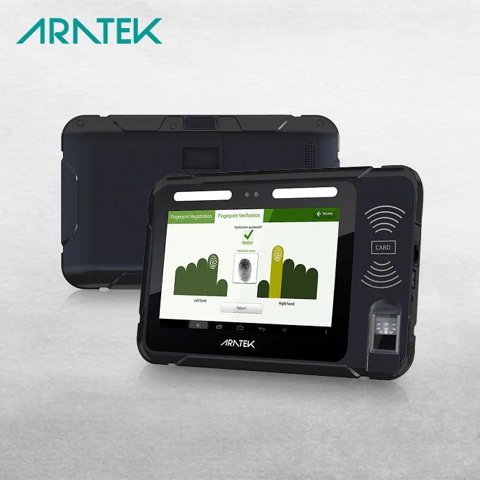 Best Police ID check Fingerprint Tablet 7 inches Aratek Android 8.1 WIFI Quad Core SIM Phone NFC Card Reader