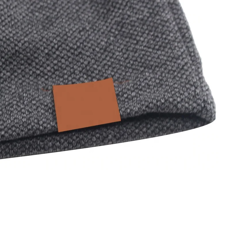 Unisex acrylic knitted winter customized embroidery logo beanie hat embroidered custom beanie