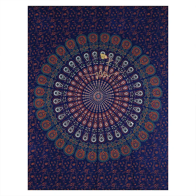 Новое постельное белье с богемным принтом мандала 60x90 дюймов плоское в стиле бохо OEM