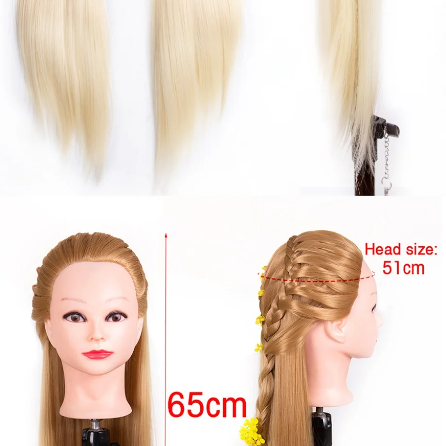 Professional hairdressing dummy hair mannequins heads training head with hair
