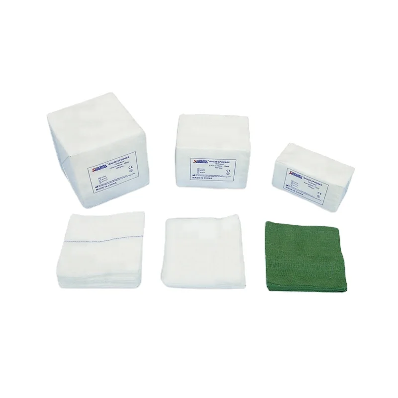 CE ISO Medical Non Sterile Surgical Sponge 100% Absorbent Cotton Gauze Swab