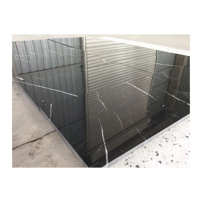 High Quality Natural Black Marble Slabs Nero Marquina Marble Tile For Floor Countertops Decoration Turkey Supplier