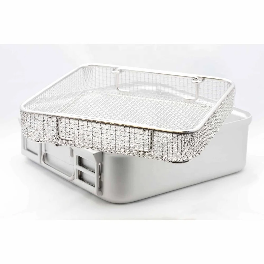 Surgical Stainless Steel Autoclave Sterilization Box wire mesh sterilization Trays