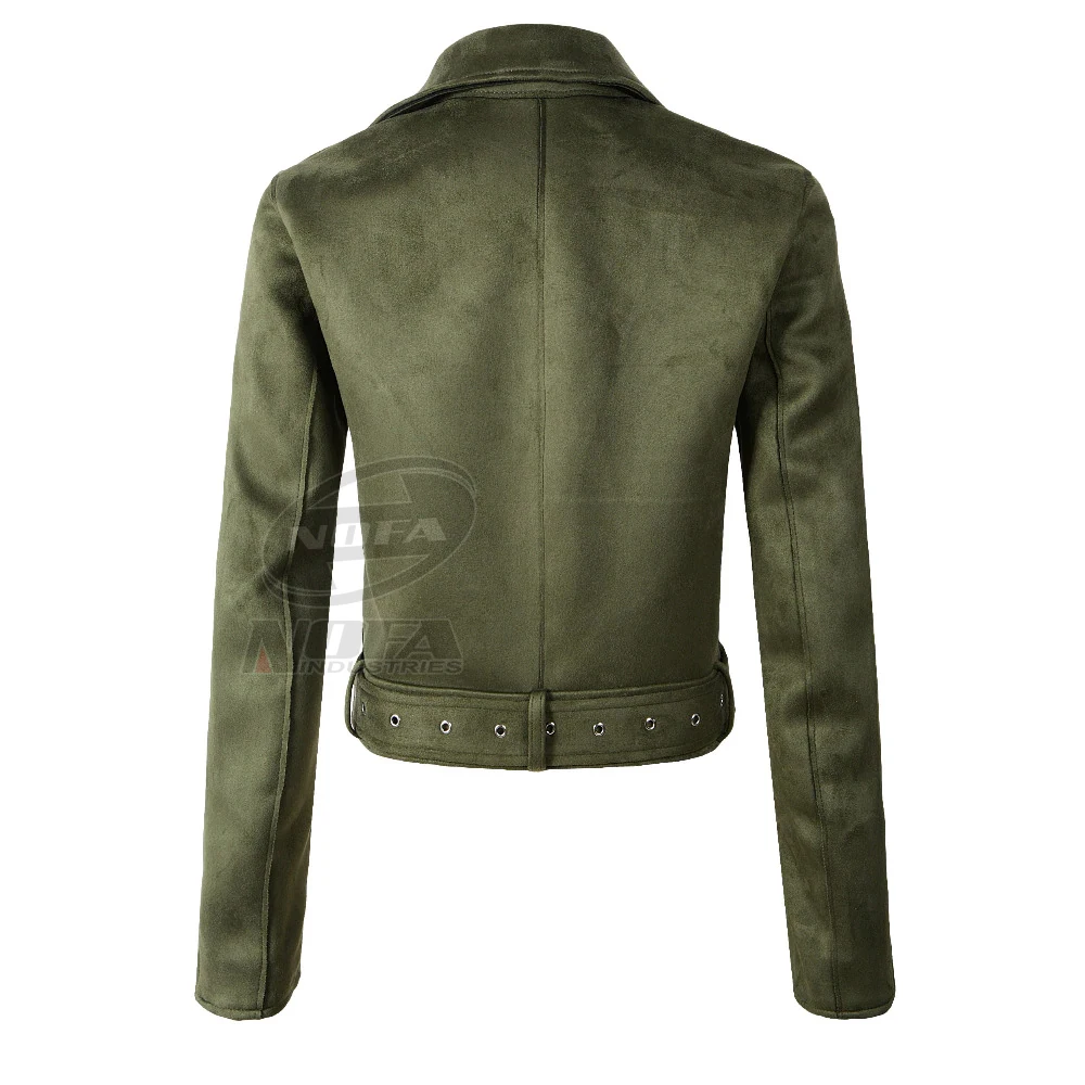 Women Faux Soft Leather Suede Jacket Coat Lady Motorcycle Punk Black Jacket Short Zipper Design Suede Pink Green Coats