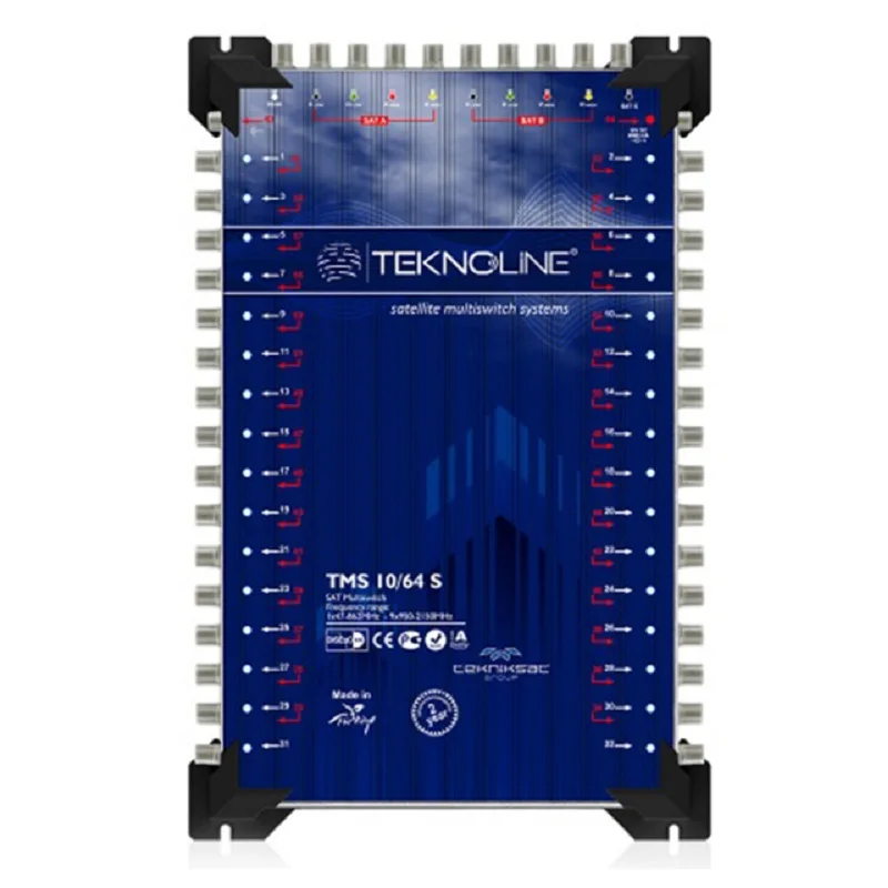 
High Quality satellite multiswitch 10 input 64 output with indicator led and diseqc lnb power 