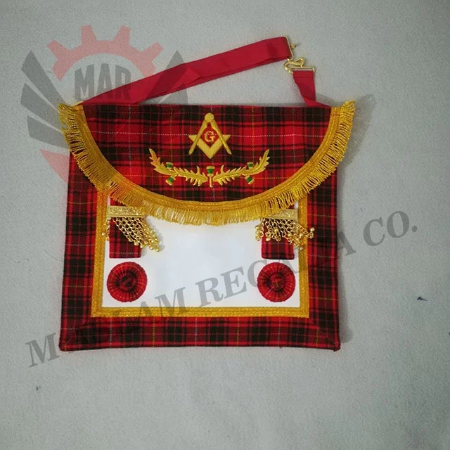 Scottish rite WM Apron Collar Sash Tie Collection pouch complete set
