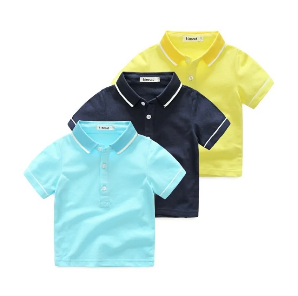 Direct Manufacturer Children Boy 100% Cotton Wear Short Sleeve Printed Stripped Polo Shirt For Kids From Bangladesh