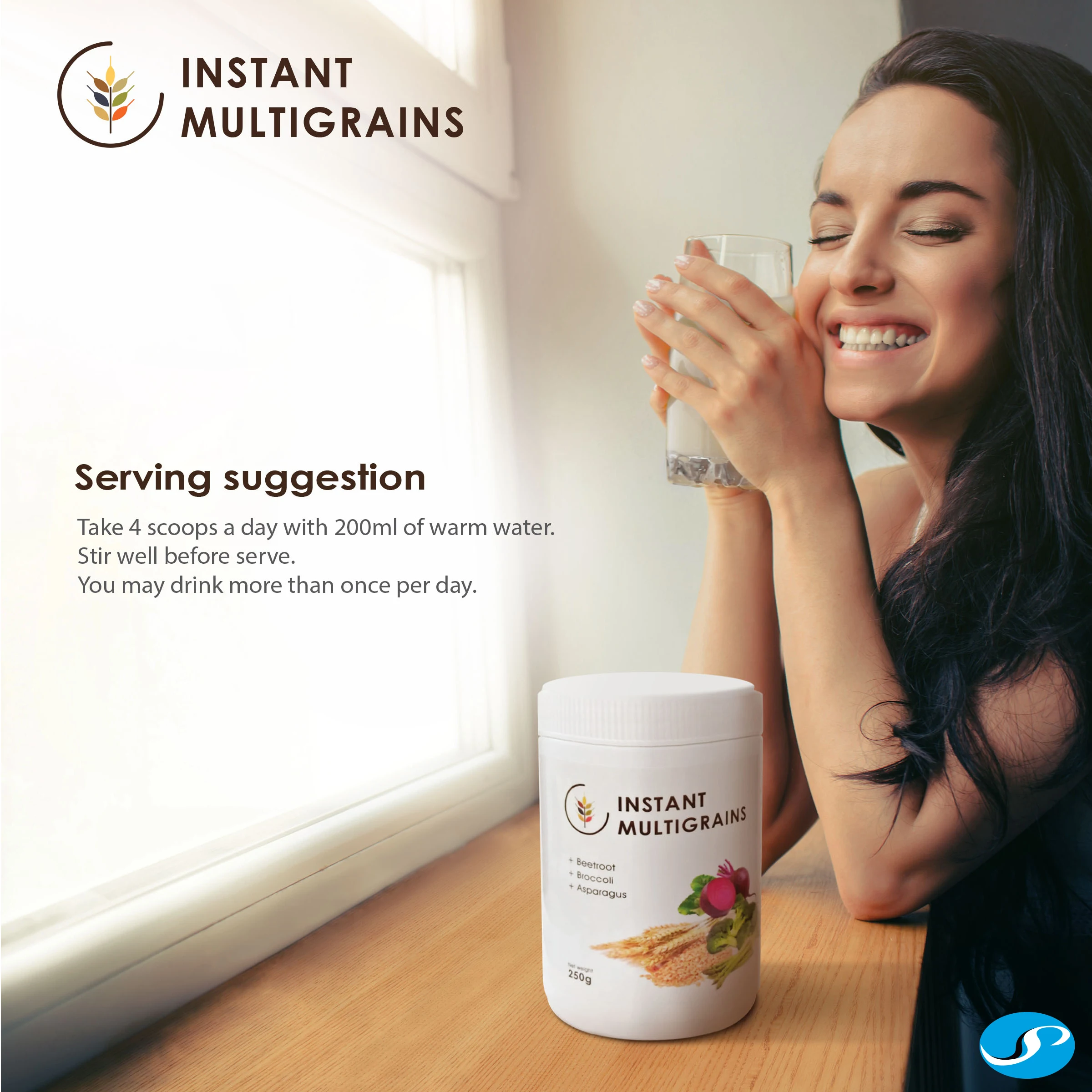 Delicious & Nutritious high protein low calorie Instant multigrain beverage cereal grain with Beetroot & probiotic for breakfast