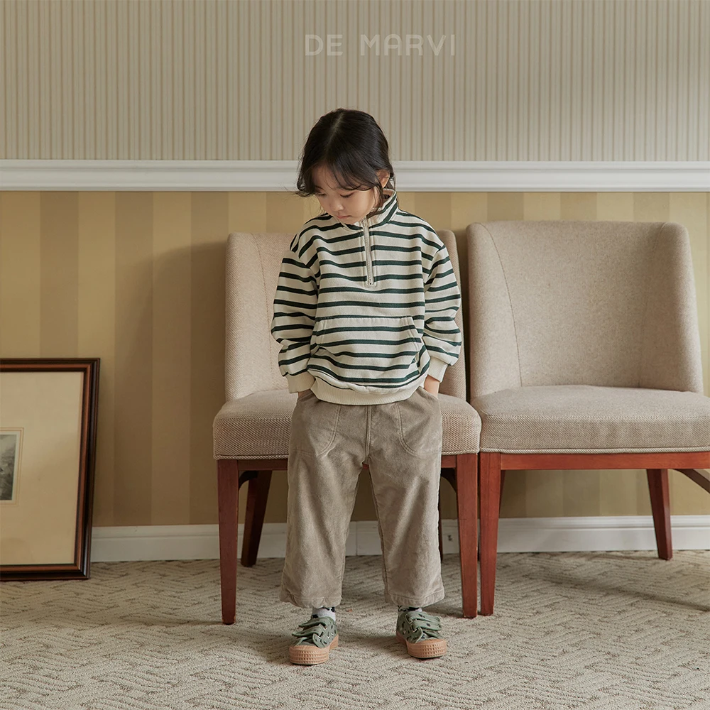 DE MARVI Kids Toddler Fleece Cotton Anorac zipup styile Sweatshirts Boys Girls Winter Clothing Wholesale Korean Manufacturer