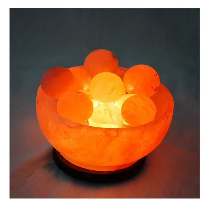 Top trending 2022 Himalayan Rock Salt Moon & Sun Shape USB Salt Lamp with Wood Sheet design on Pink Salt in multi color Bulb