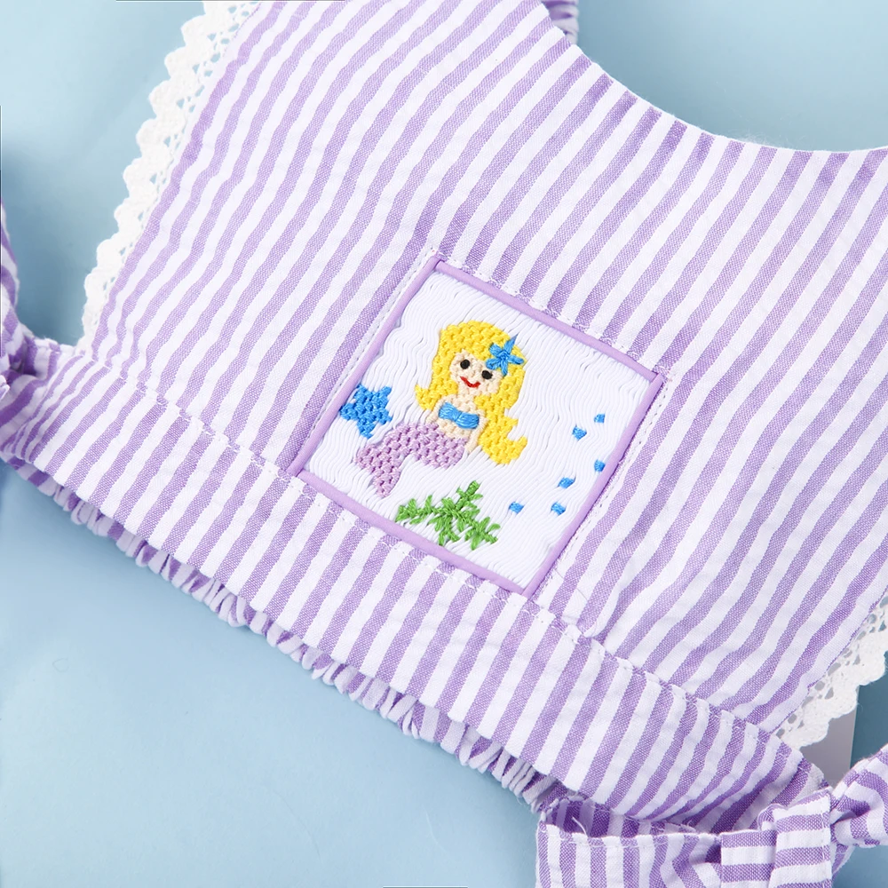 Little mermaid hand smocked bikini clothing set - BB973