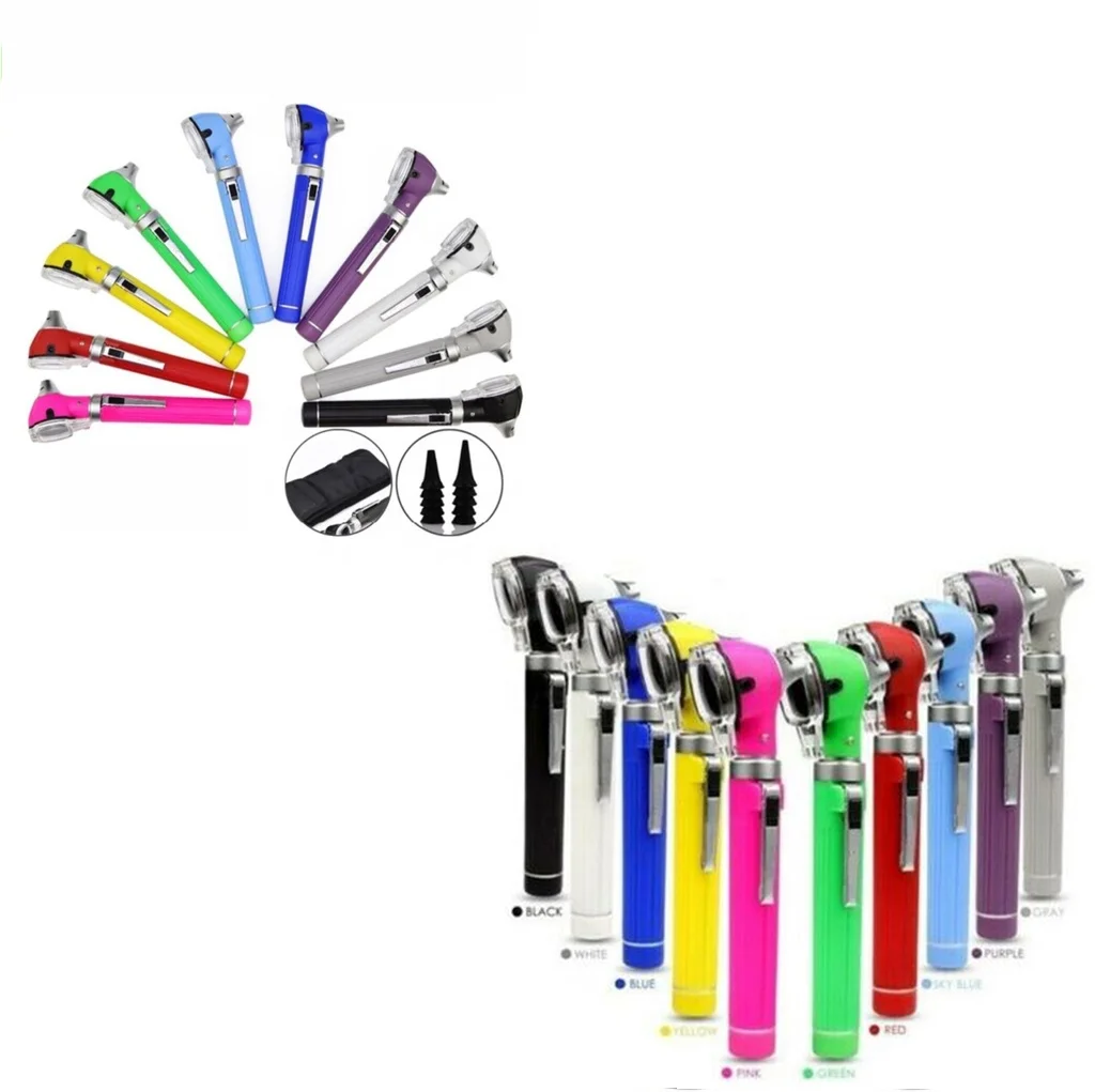 Fiber Optic LED Otoscope Ophthalmoscope ENT Diagnostic Examination Kit Surgical Lab Device