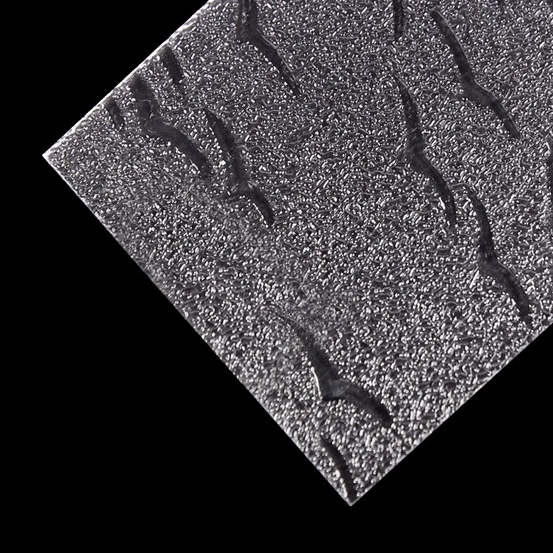 Patterned Polystyrene plastic sheet for bathroom shower door