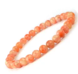 New Arrived 8mm Thread  Red Sunstone Semi-Precious Gemstones Healing Crystal  Beaded Bracelet at Factory rate
