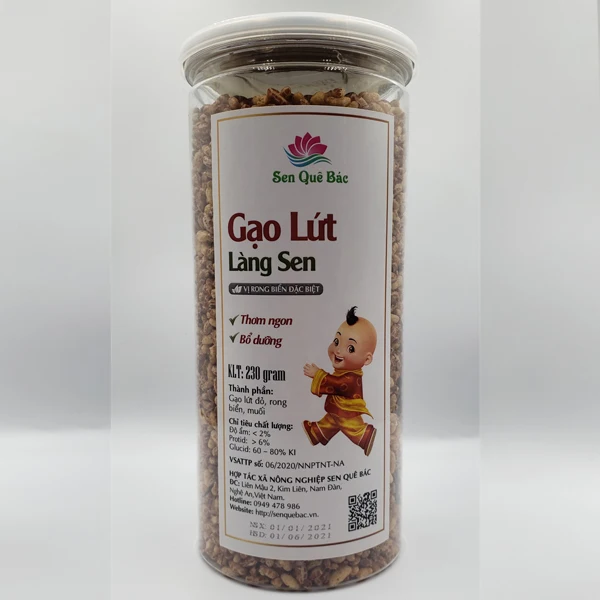 Newest Crop Natural 230g Dried Organic Rich Starch, Protein, Fiber, Fat, Vitamin Lotus Village Brown Rice From Vietnam