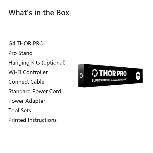 MicMol Thor Pro 180W Reef LED Aquarium Light Remote Lighting Full Spectrum for Saltwater Coral Fish Tank
