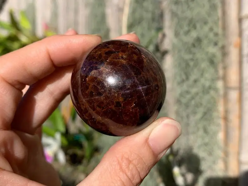 Natural Garnet Gemstone Sphere Crystal Sphere Quartz Crystal Garnet Quartz  Ball by hand  Healing Crystals Alfazal  Agate