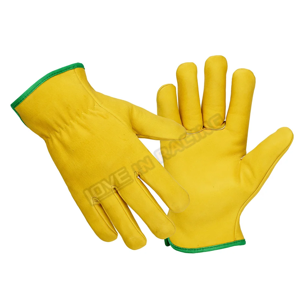 
Pakistan Top Quality Anti Slip Cut Resistant Cowhide Leather Protective Safety Working Gloves 