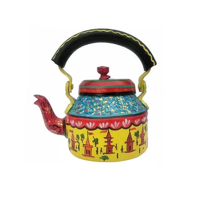 Новый новейший дизайн металлический чайник ручной росписи по оптовой цене в новом дизайне