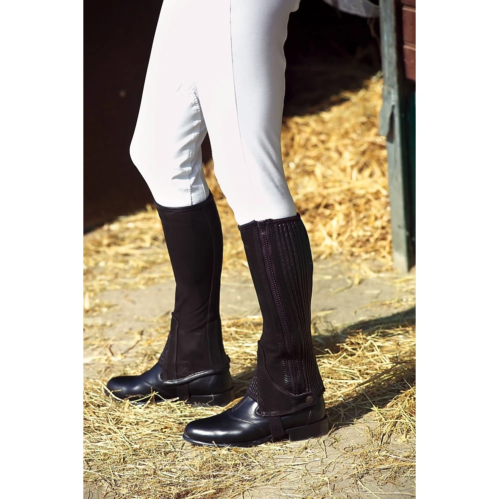 
Equestrian Wear Premium Brown leather Horse Riding Half Chaps, Men and women Fashion western. 